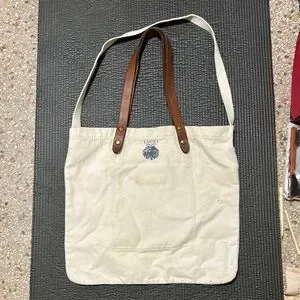 Lucky Brand Brown and Tan Canvas Tote Bag Lucky Brand | Bags | Lucky Brand Cream And Brown Canvas Tote  main image 2